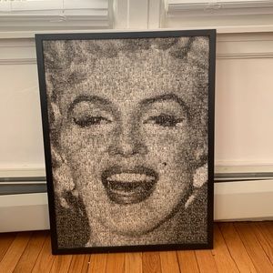Marilyn Monroe portrait made of puzzle pieces